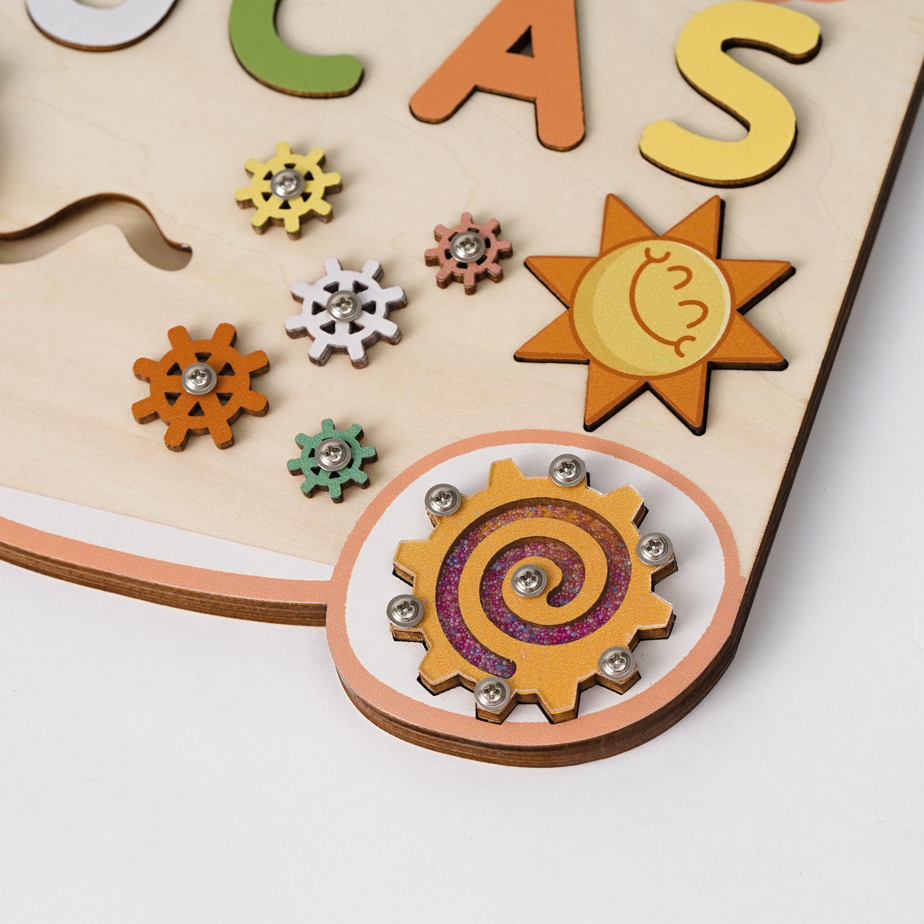 Custom Rabbit Name Puzzle – Personalized Early Learning Busy Board