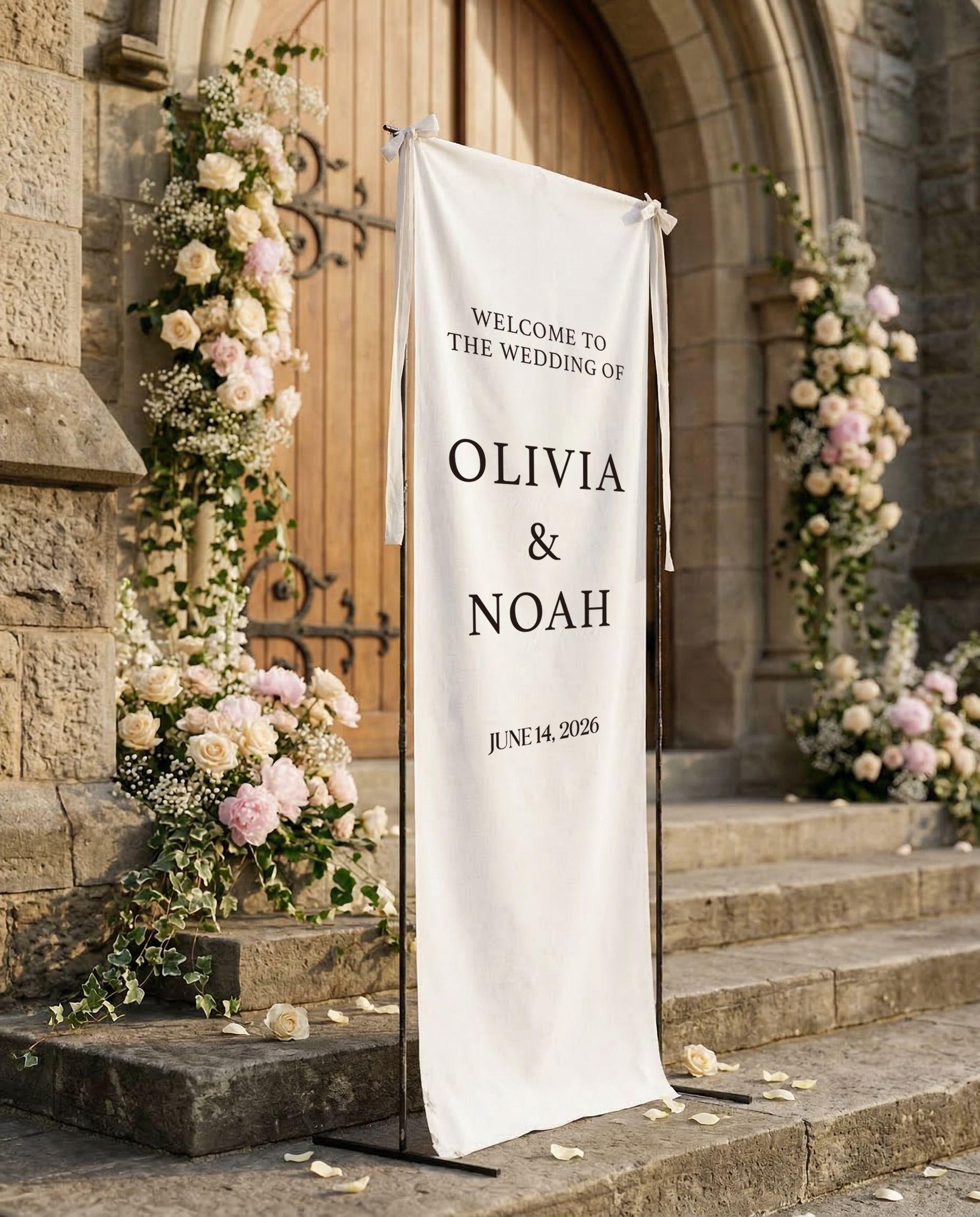 Personalized Linen Bridal Shower Sign