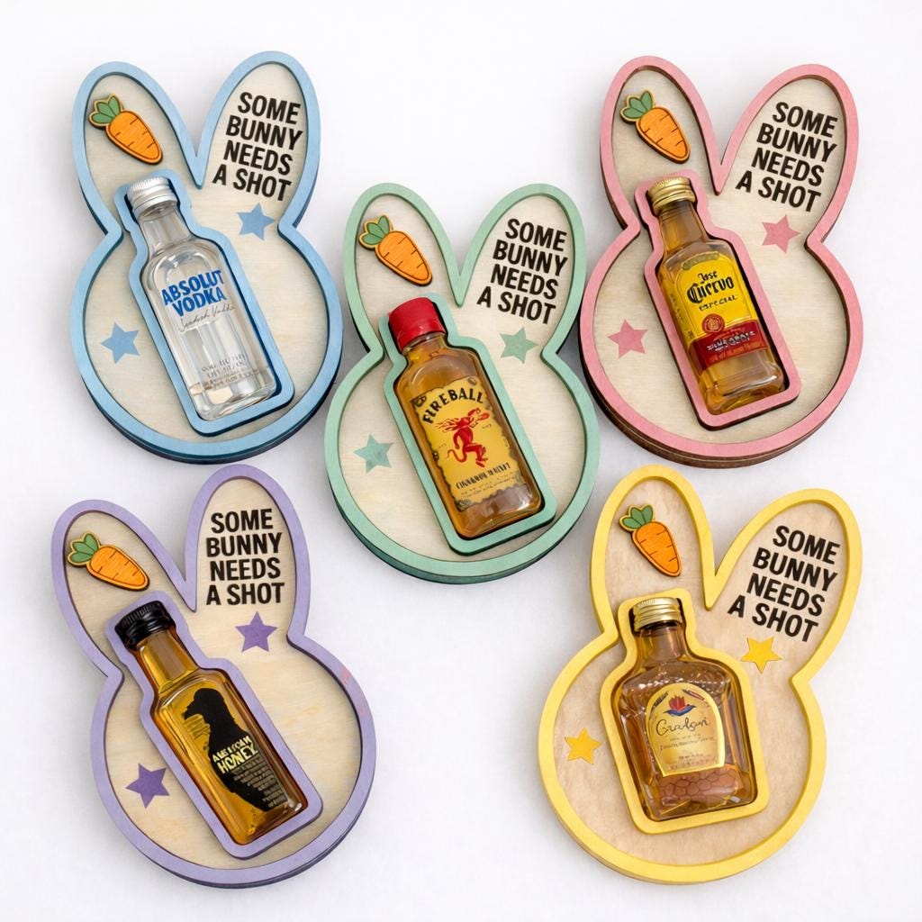 Easter Bunny Mini Liquor Holder – Some Bunny Needs a Shot