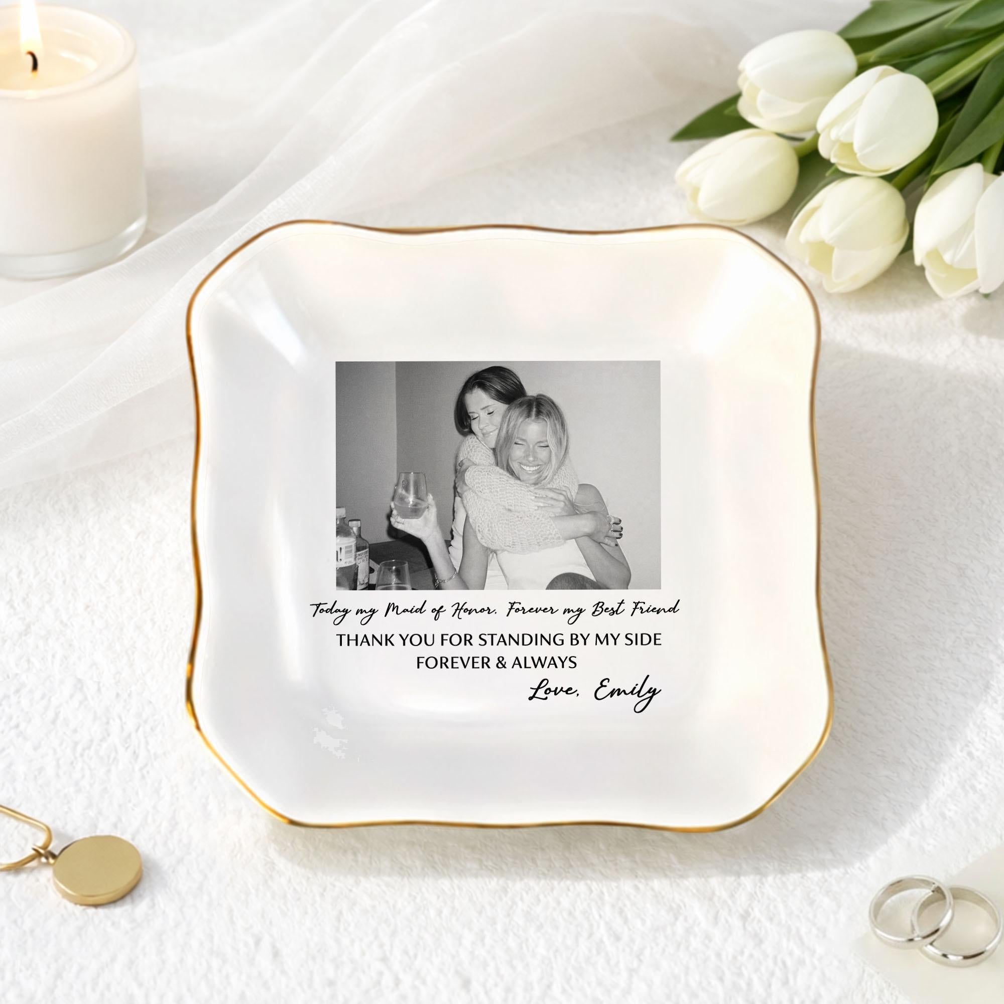 Personalized Maid of Honor Jewelry Tray
