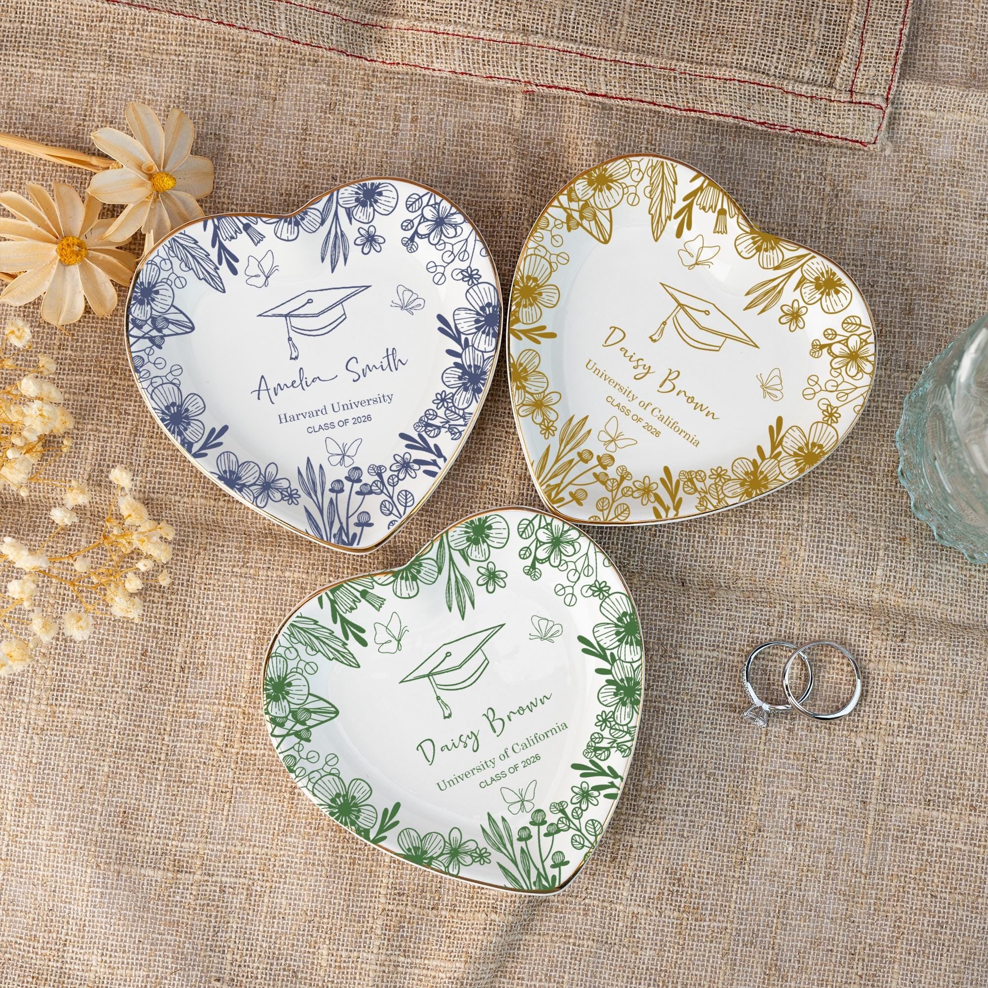 Personalized Graduation Ceramic Ring Dish