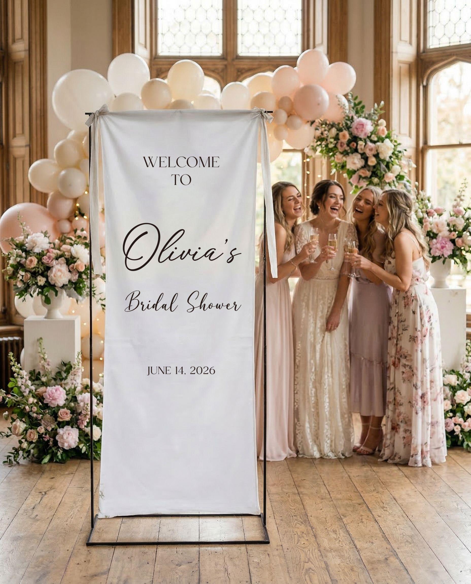 Personalized Linen Bridal Shower Sign