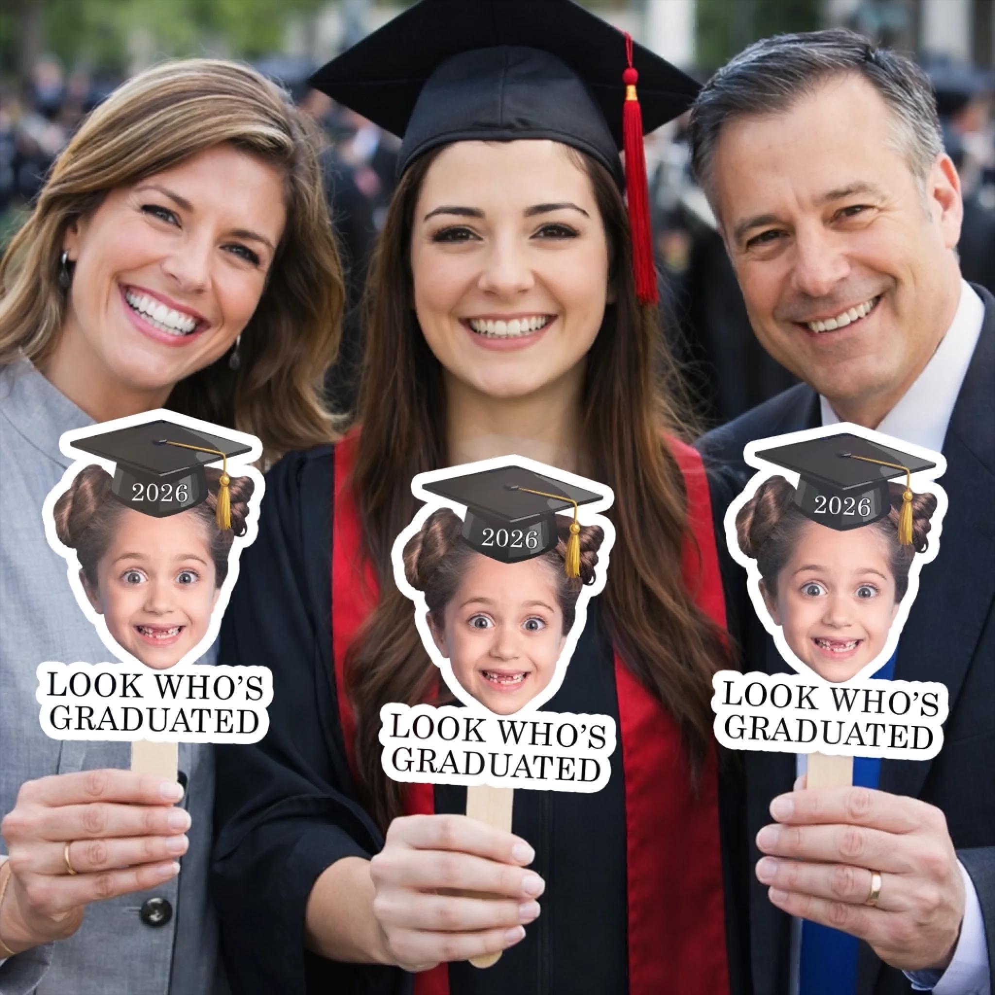 Custom Photo Graduation Fan - Class of 2026 Graduation Gift