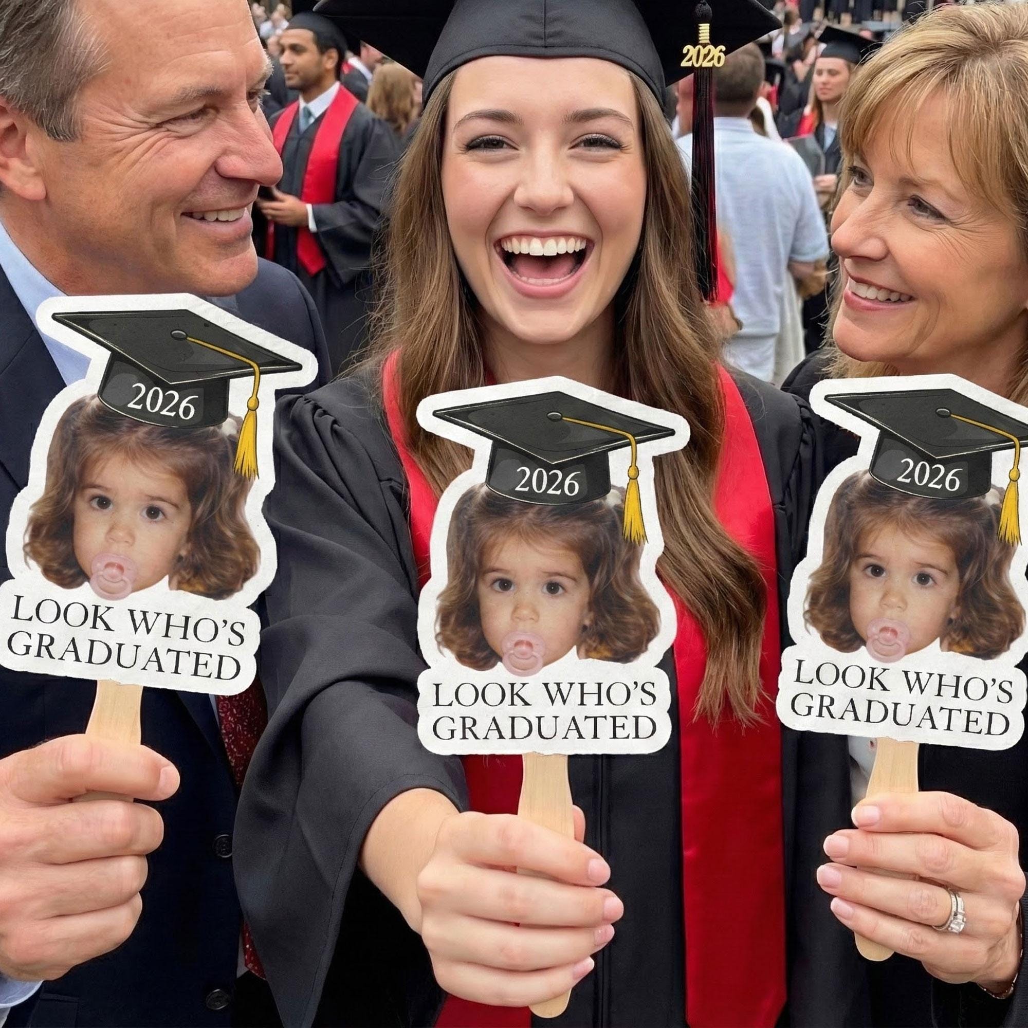 Personalized Graduation Photo Hand Fan