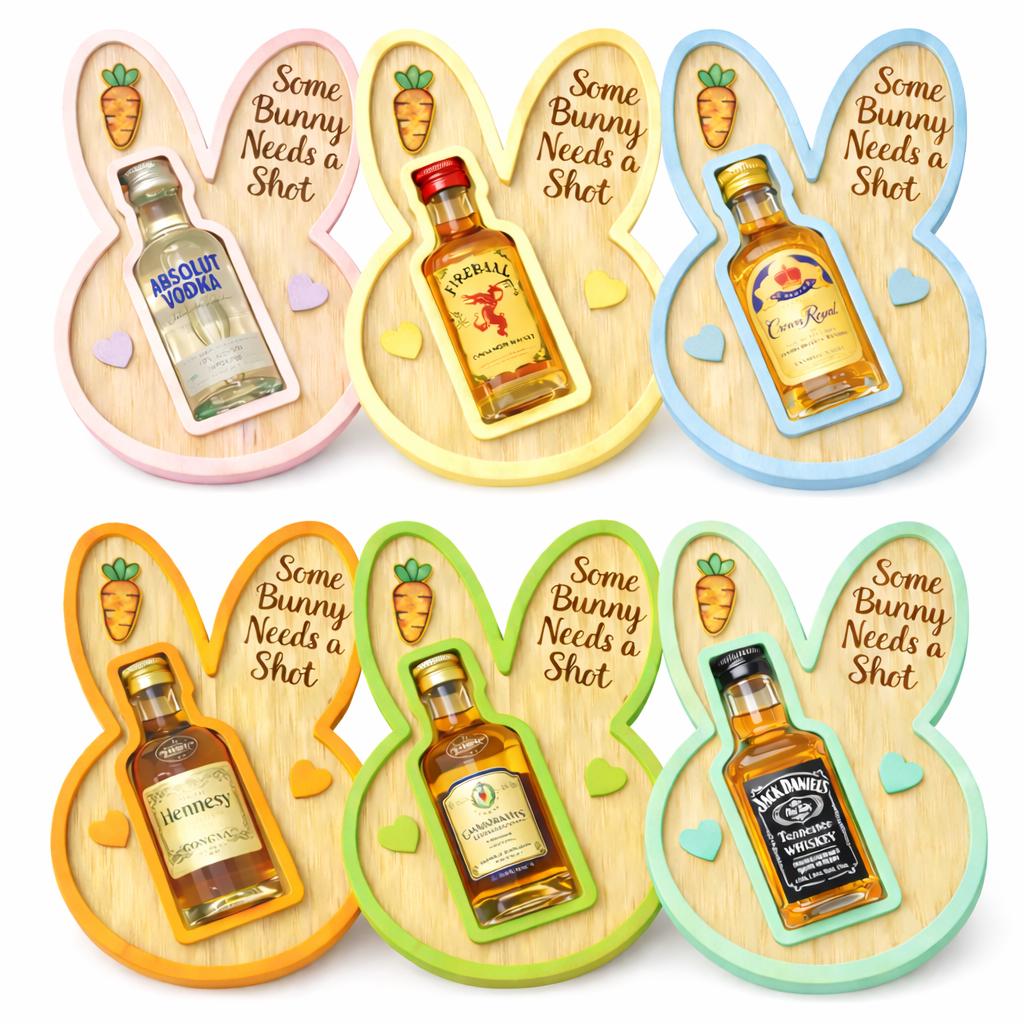 Bunny Tiered Egg Holder – Funny Easter Bunny Liquor Gift