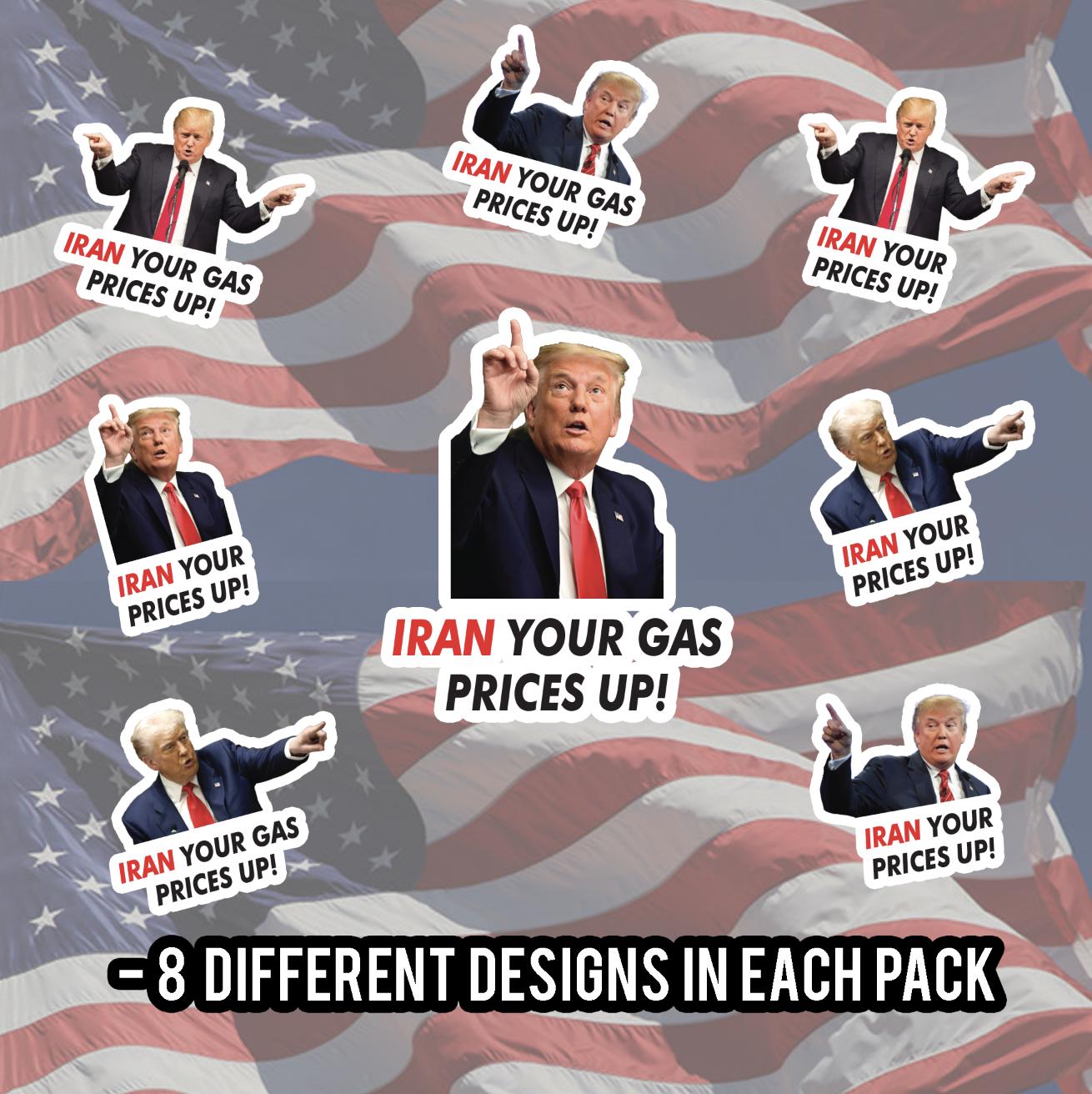 Iran Prices Up Sticker Pack – Funny Gas Pump Stickers