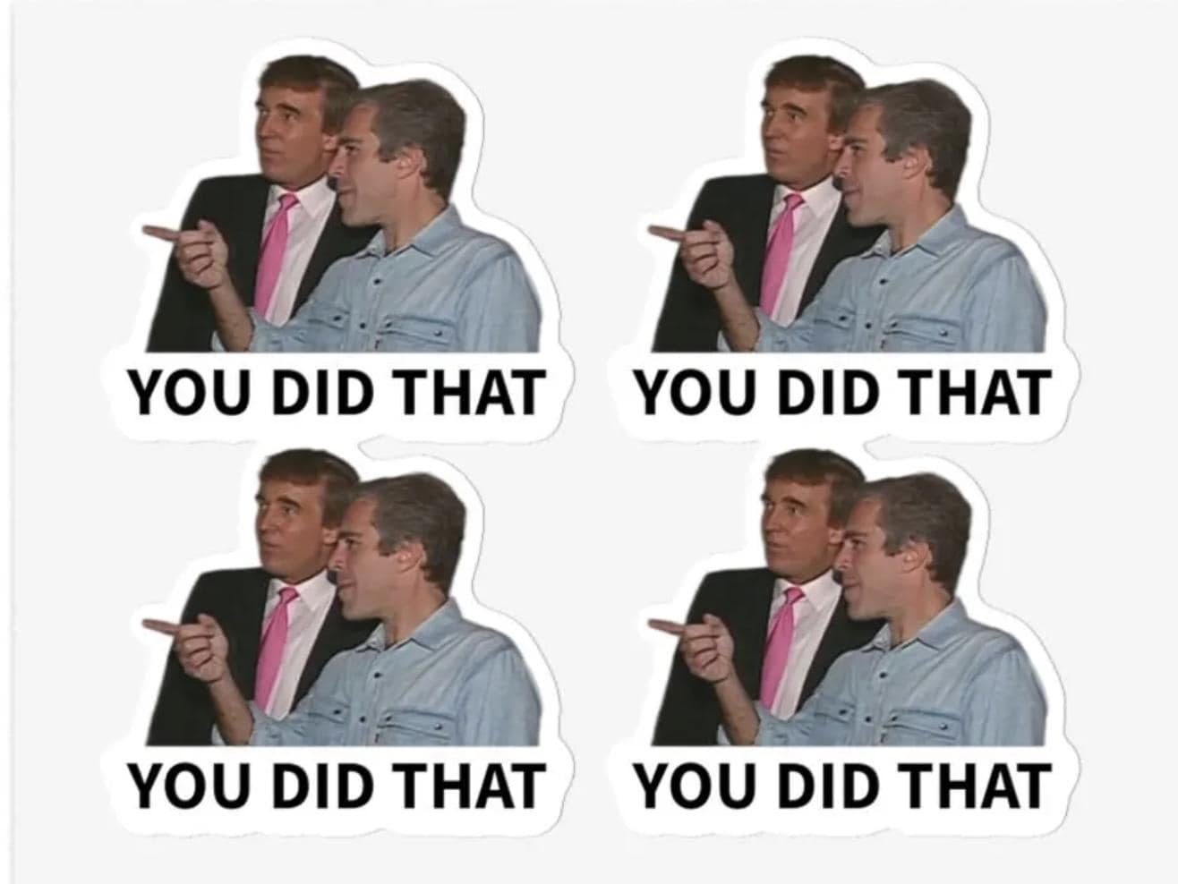 You Did That Sticker Sheets – 16pcs/Sheet Meme Stickers