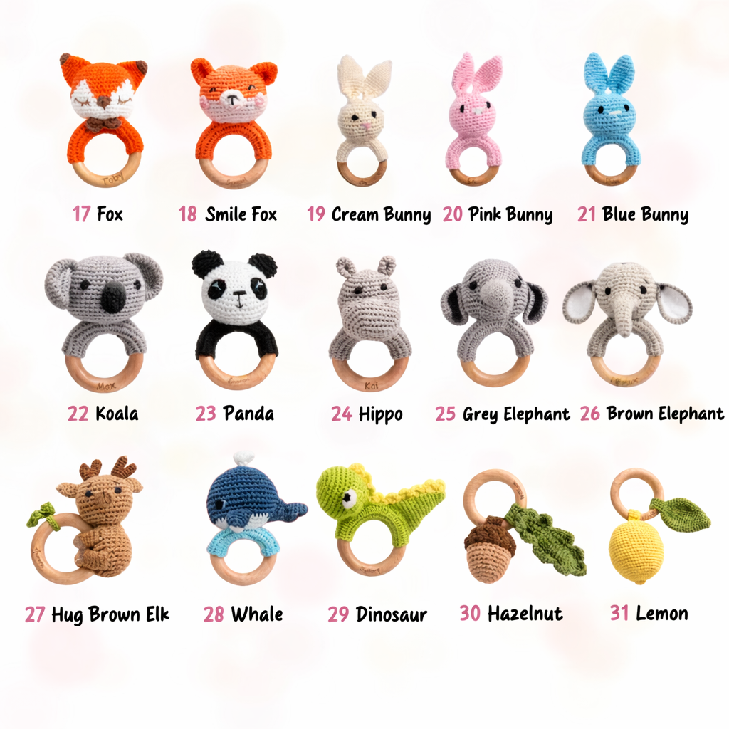 Custom Easter Rattle – Personalized Bunny Baby Toy