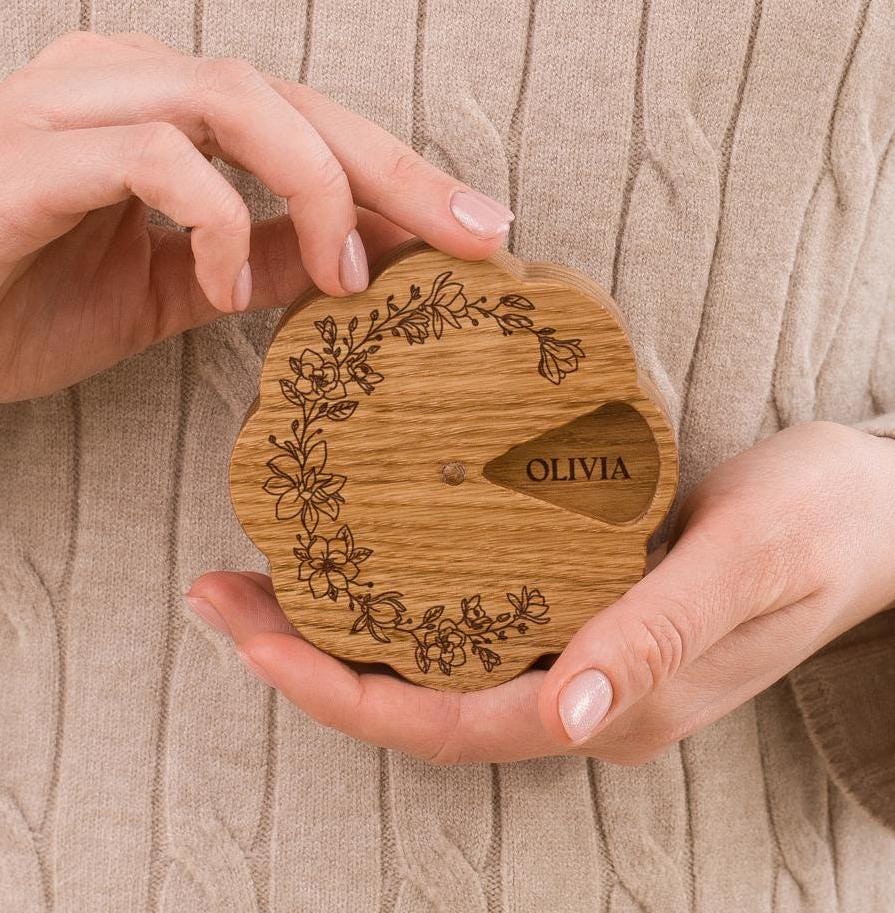 Daily Pill Organizer, Pill Container, Weekly Pill Box, Wooden Pill Case 7 Day, Vitamin Organizer