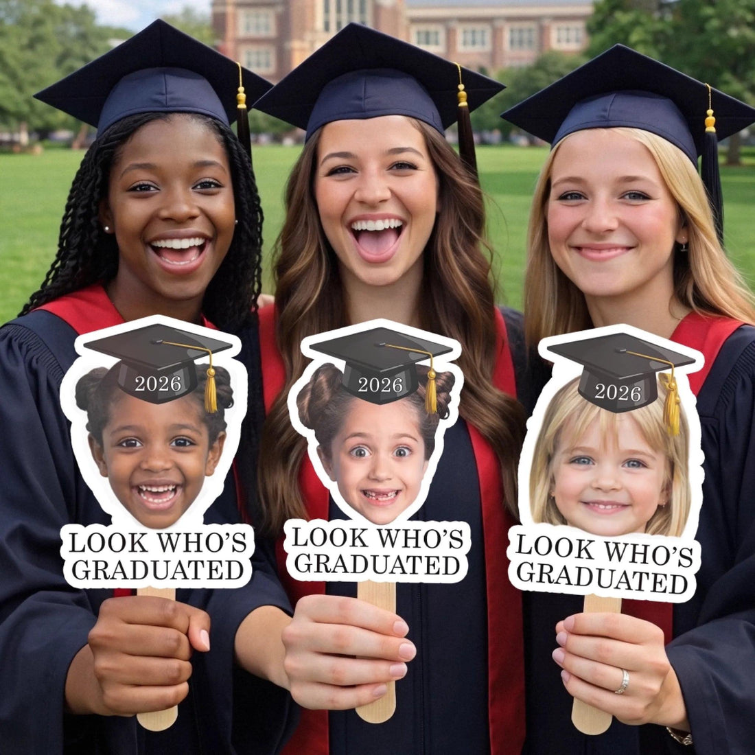 Custom Photo Graduation Fan - Class of 2026 Graduation Gift