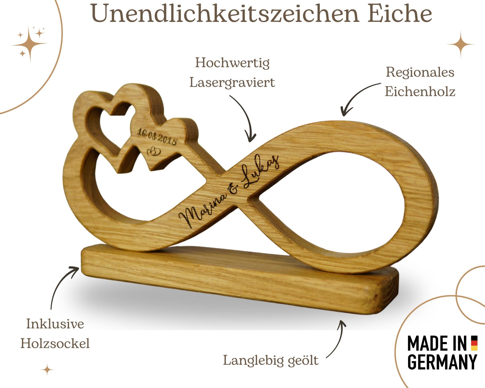 Personalized infinity sign wood – wedding anniversary gift, Gift for couple and valentine's day