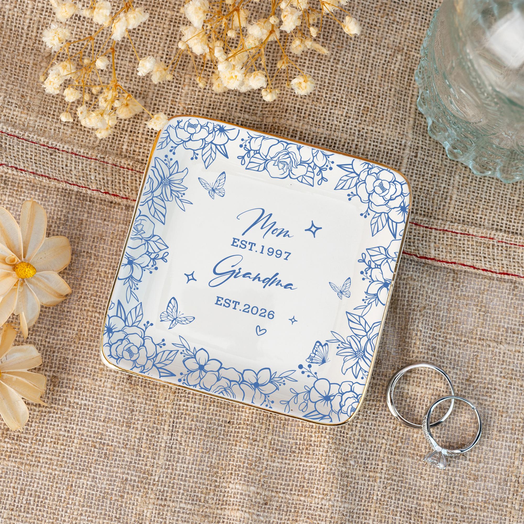 Custom Grandma-To-Be Jewelry Dish