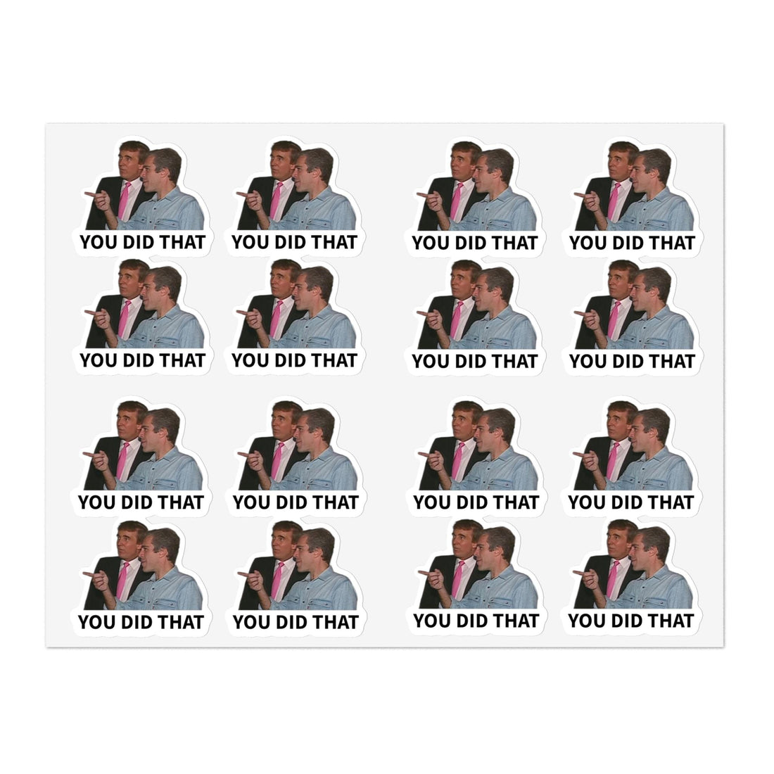 You Did That Sticker Sheets – 16pcs/Sheet Meme Stickers