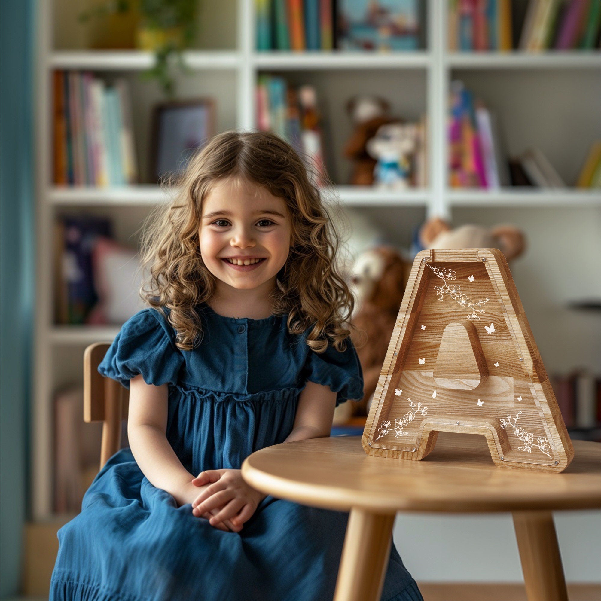 Personalized Letter Piggy Bank For Kids, Custom Money Box for Birthday Gift, Name Engraved Coin Jar