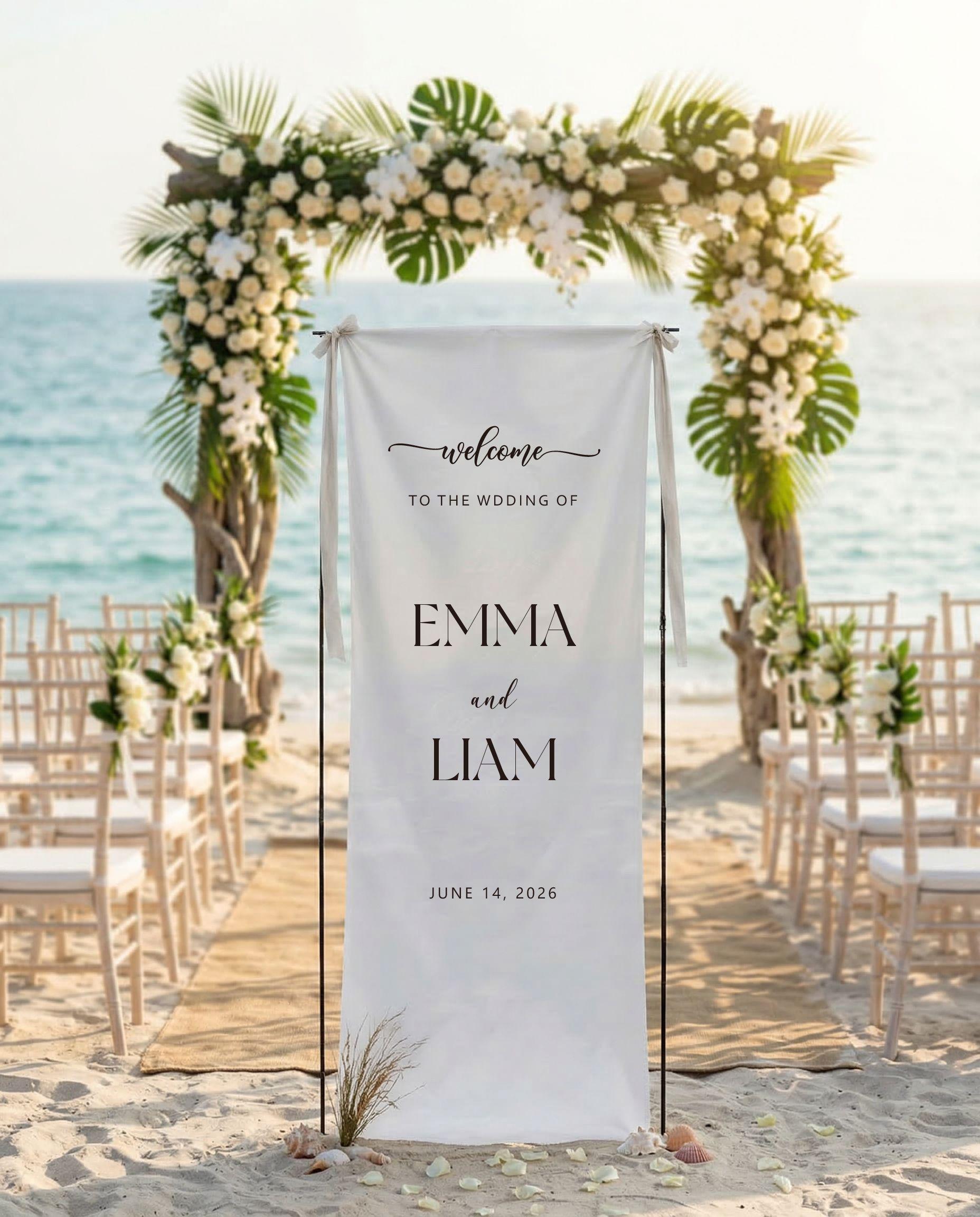 Personalized Linen Bridal Shower Sign