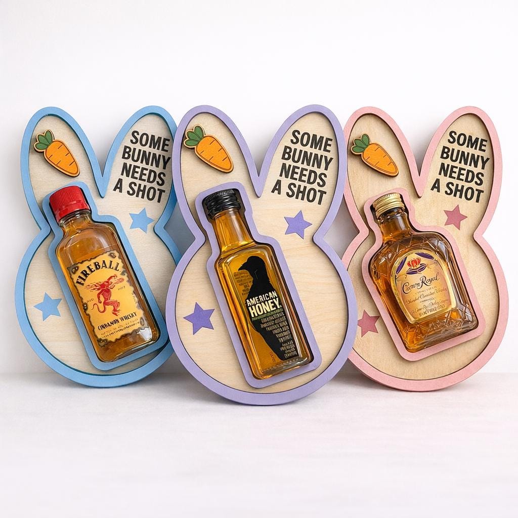 Easter Bunny Mini Liquor Holder – Some Bunny Needs a Shot