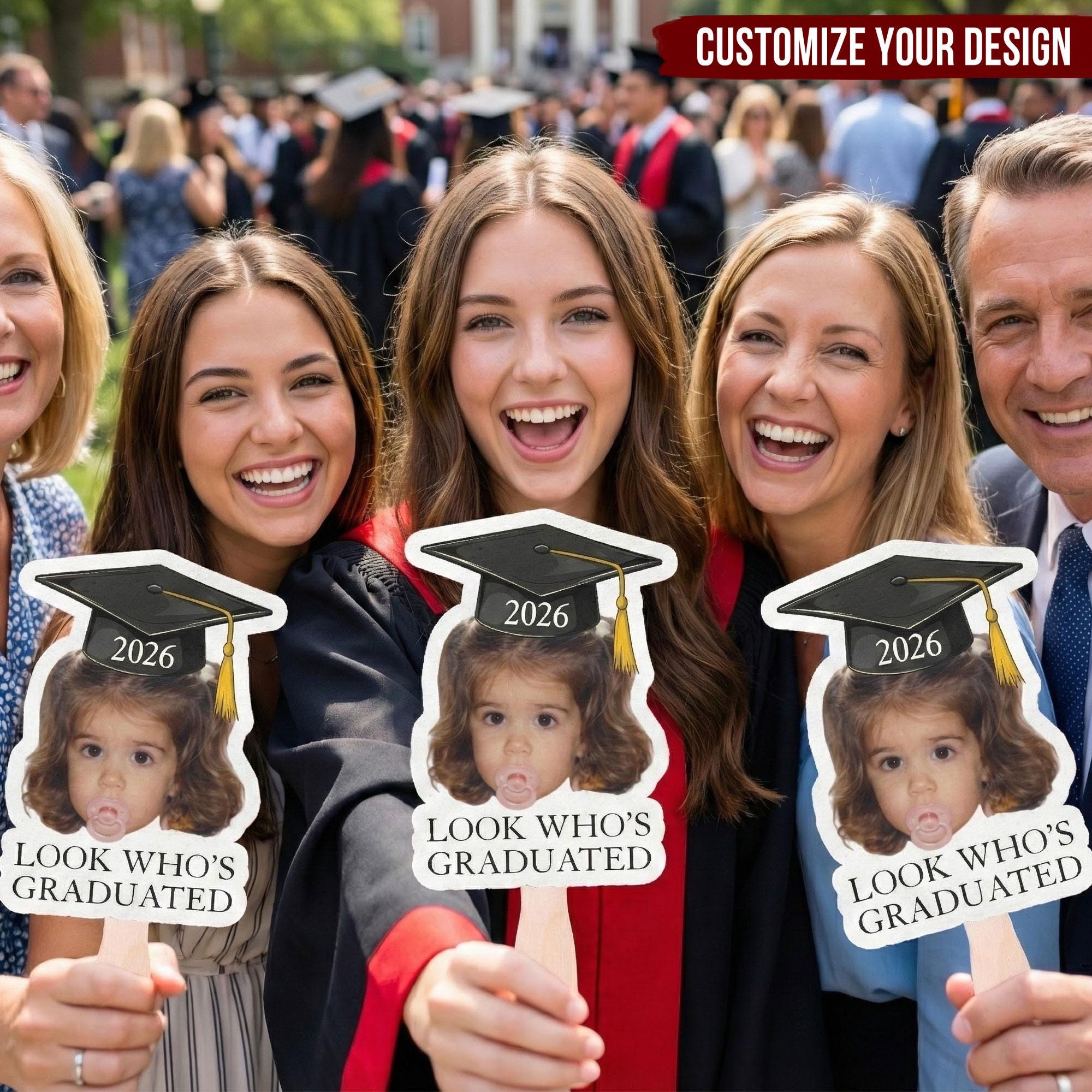 Personalized Graduation Photo Hand Fan