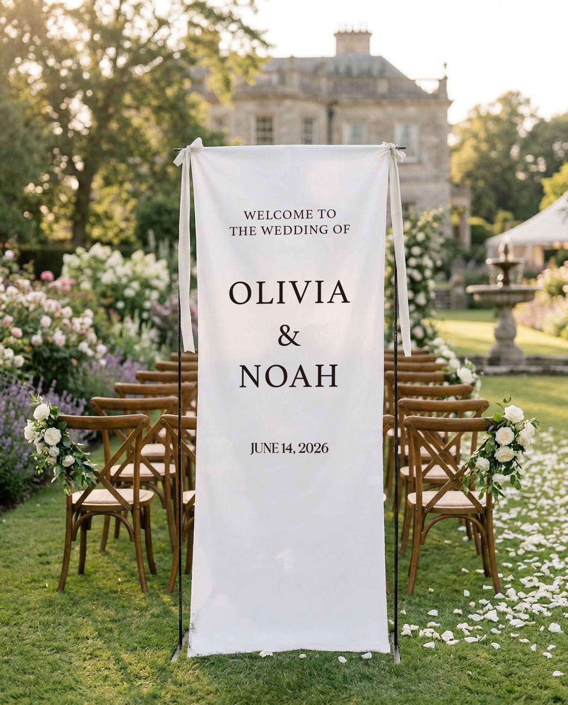Personalized Linen Bridal Shower Sign