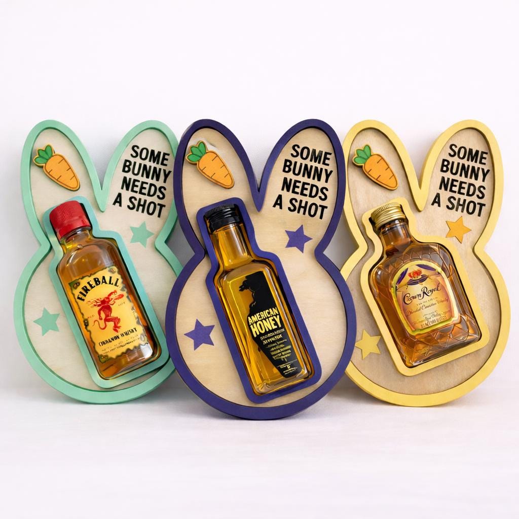 Easter Bunny Mini Liquor Holder – Some Bunny Needs a Shot