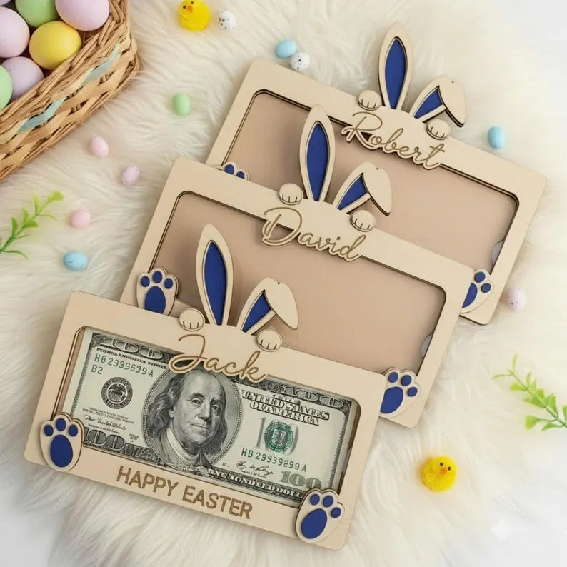 Personalized Bunny Money Holder – Easter, Graduation & School Gift
