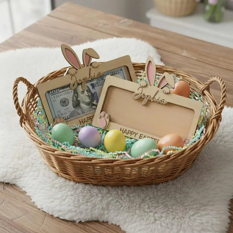 Personalized Bunny Money Holder – Easter, Graduation & School Gift