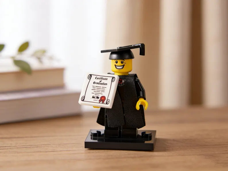 Graduation Brick Minifigure – Custom Graduation Gift