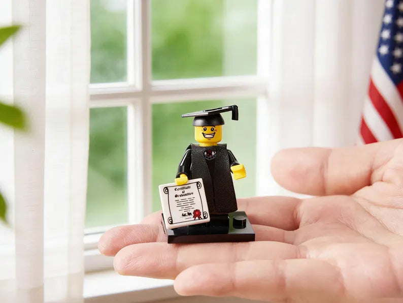 Graduation Brick Minifigure – Custom Graduation Gift