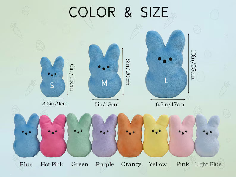 Personalized Easter Bunny Plushie – Custom Name Stuffed Toy