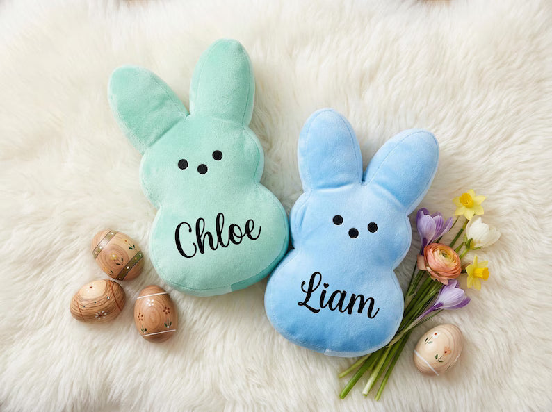 Personalized Easter Bunny Plushie – Custom Name Stuffed Toy