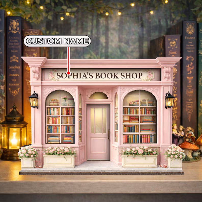 Personalized Wooden Decor – Custom Bookshop & Library Signs