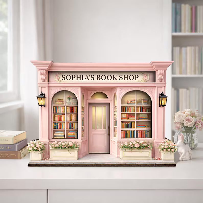 Personalized Wooden Decor – Custom Bookshop & Library Signs