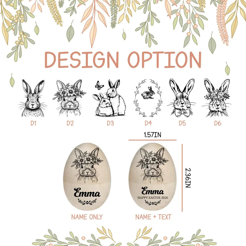 Personalized Fillable Wooden Easter Egg – Engraved Keepsake