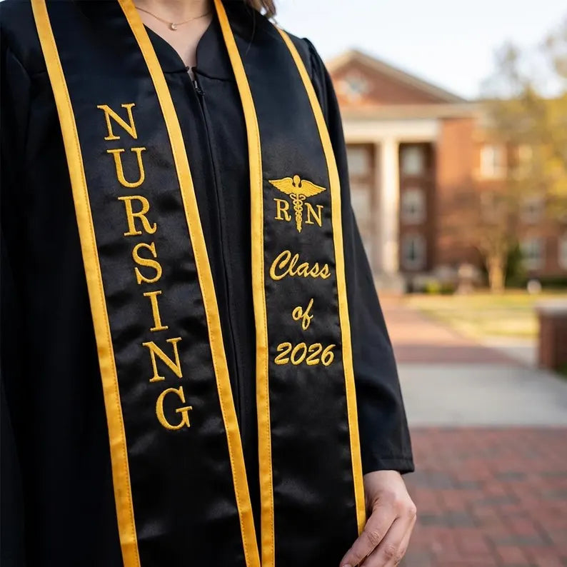 Custom Nursing Graduation Stole – RN Class of 2026 Sash