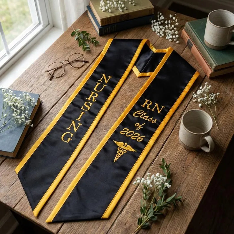 Custom Nursing Graduation Stole – RN Class of 2026 Sash