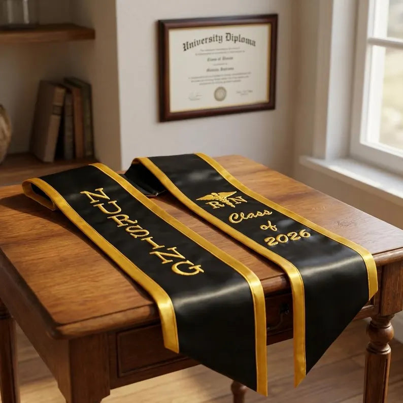Custom Nursing Graduation Stole – RN Class of 2026 Sash
