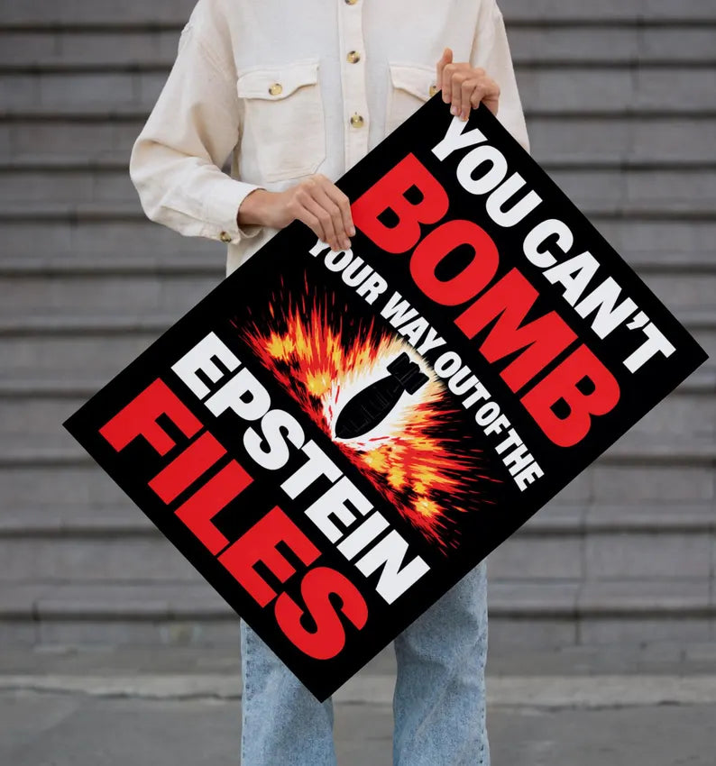 Save Democracy Protest Poster Sign, “No Kings Rally” Double‑Sided Political Demonstration Sign (18"x28")