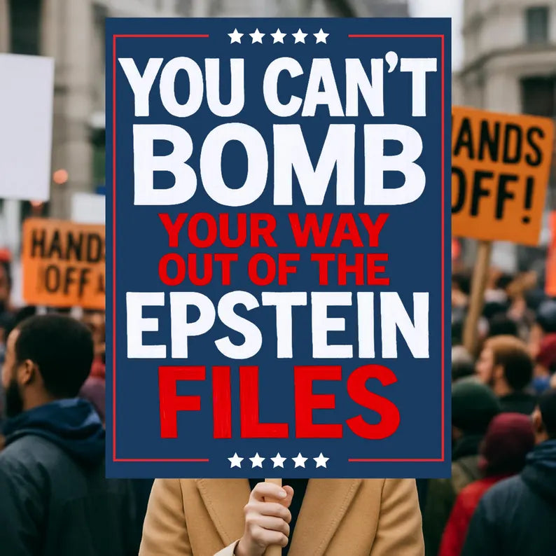 You Can't Bomb Your Way Out Protest Sign, Resist Rally Poster, No Kings Political Demonstration Sign