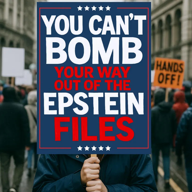 You Can't Bomb Your Way Out Protest Sign, Resist Rally Poster, No Kings Political Demonstration Sign