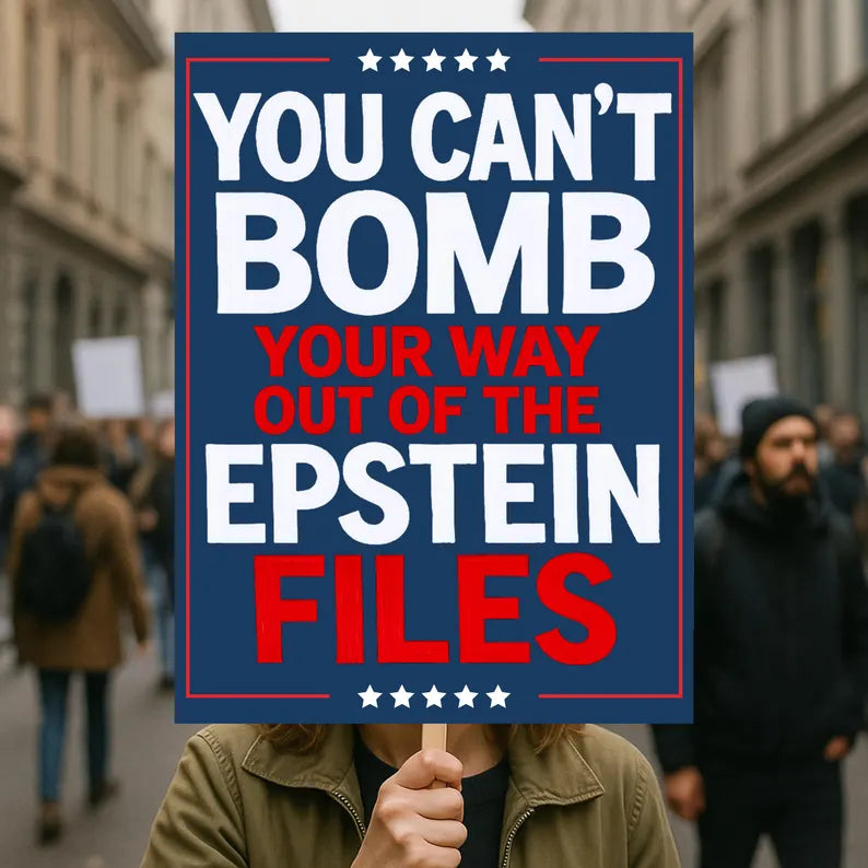 You Can't Bomb Your Way Out Protest Sign, Resist Rally Poster, No Kings Political Demonstration Sign