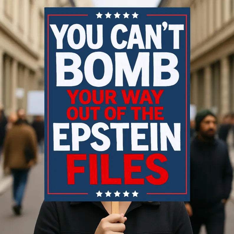 You Can't Bomb Your Way Out Protest Sign, Resist Rally Poster, No Kings Political Demonstration Sign