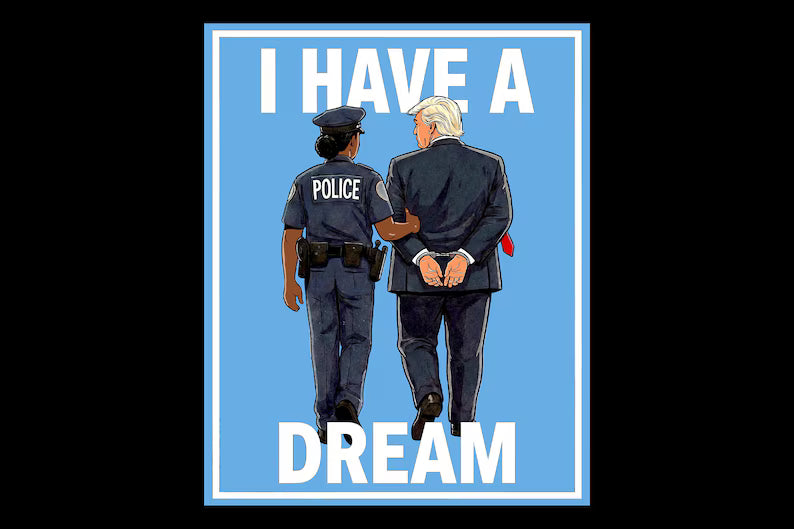 No Kings In America Protest Sign, Anti-Trump, I Have A Dream Poster Resist Fascism Rally Signs