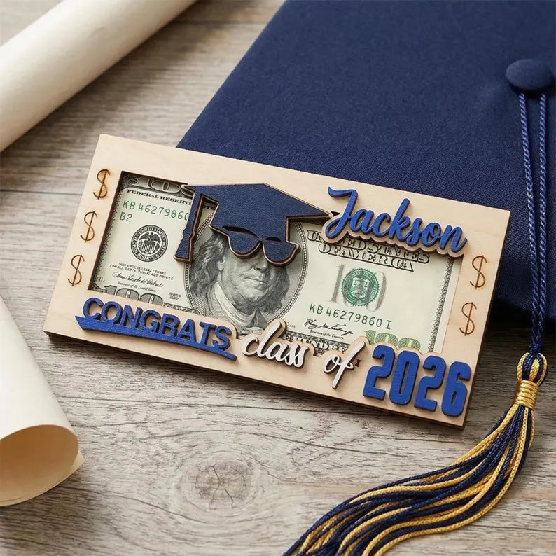 Graduation Money Holder Personalized, Class of 2026 Gift