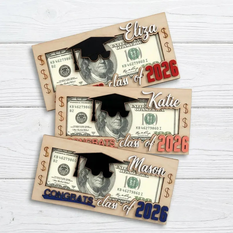 Graduation Money Holder Personalized, Class of 2026 Gift