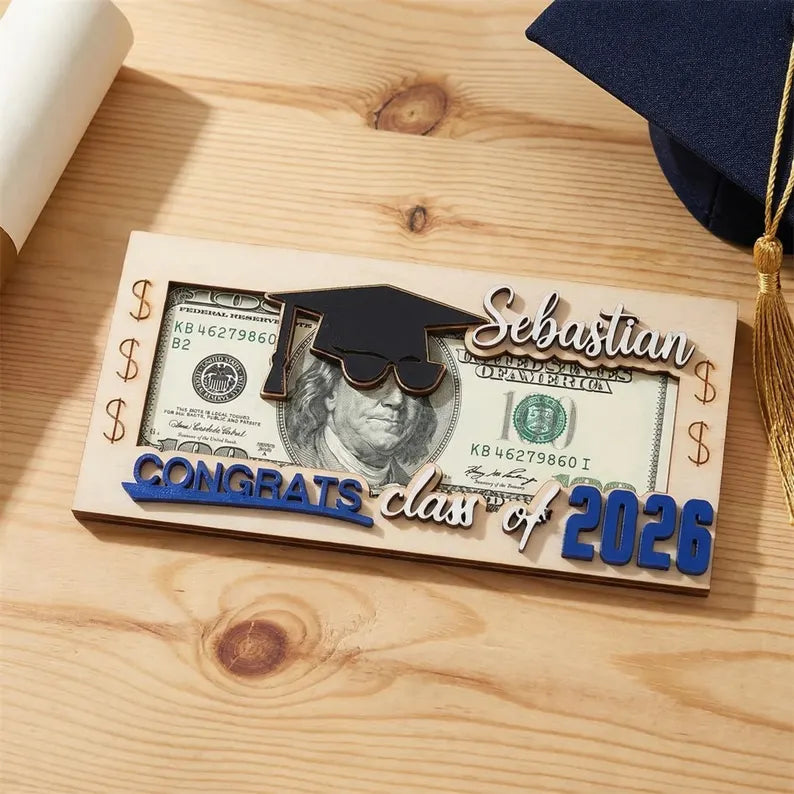 Graduation Money Holder Personalized, Class of 2026 Gift