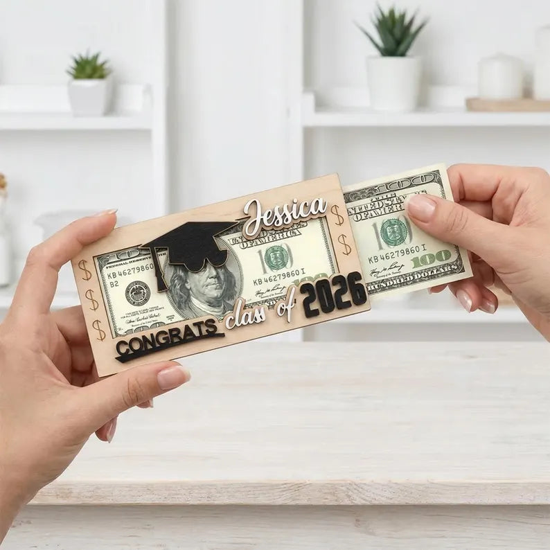 Graduation Money Holder Personalized, Class of 2026 Gift