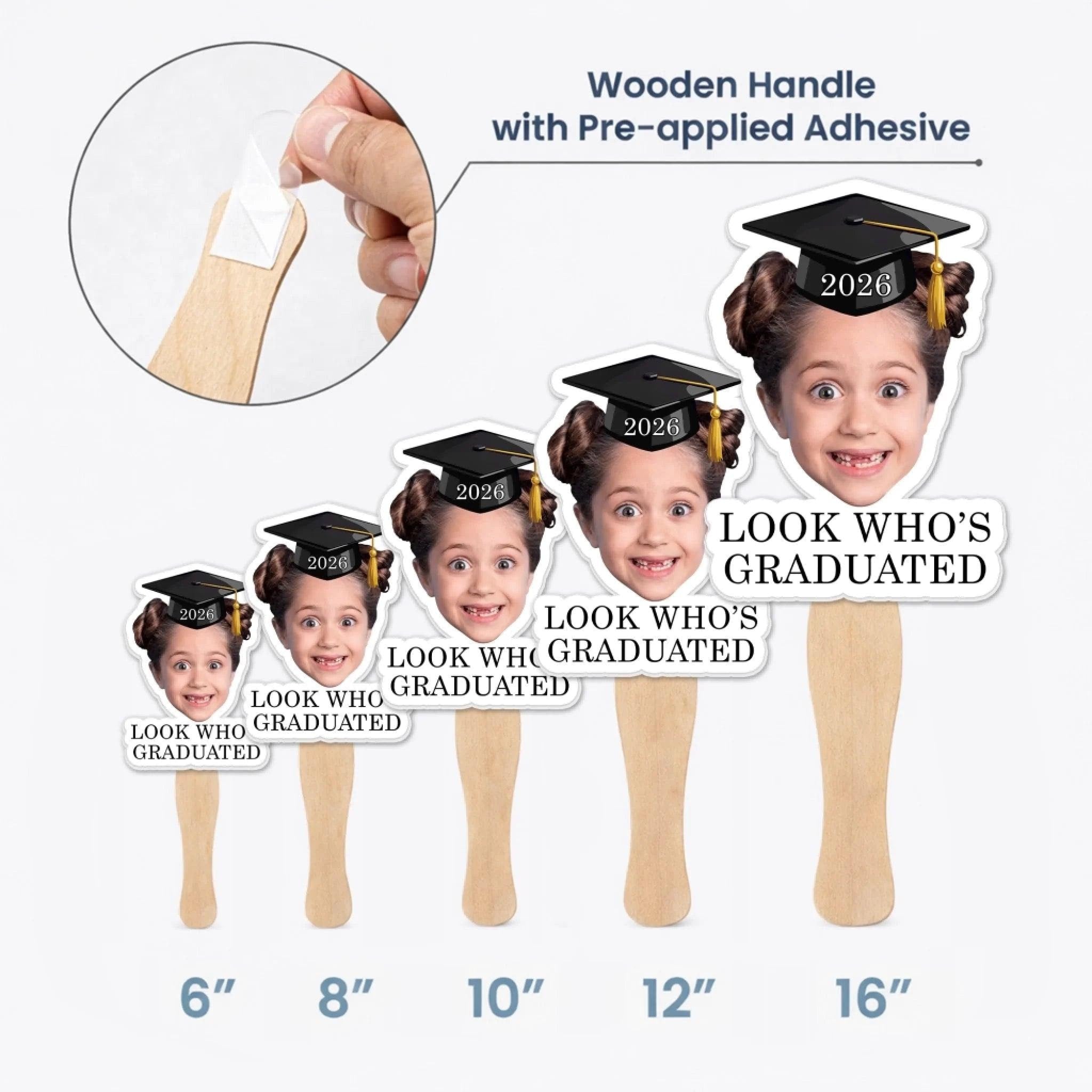Custom Photo Graduation Fan - Class of 2026 Graduation Gift