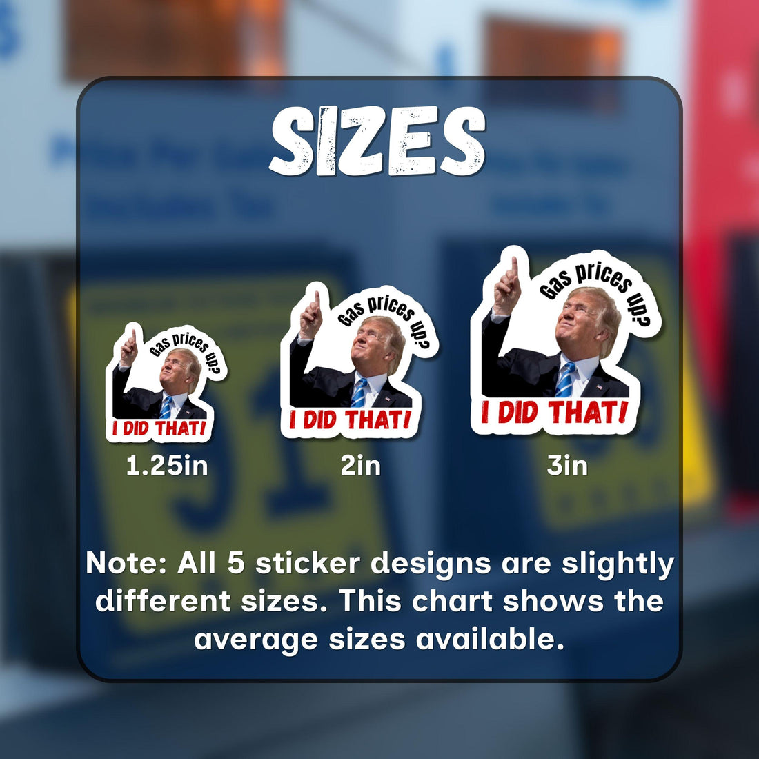 Gas Price Political Stickers – Bold Statement Decals