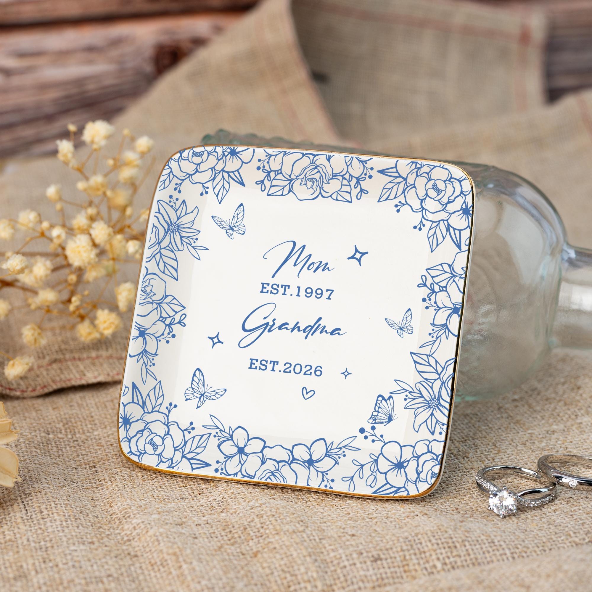 Custom Grandma-To-Be Jewelry Dish