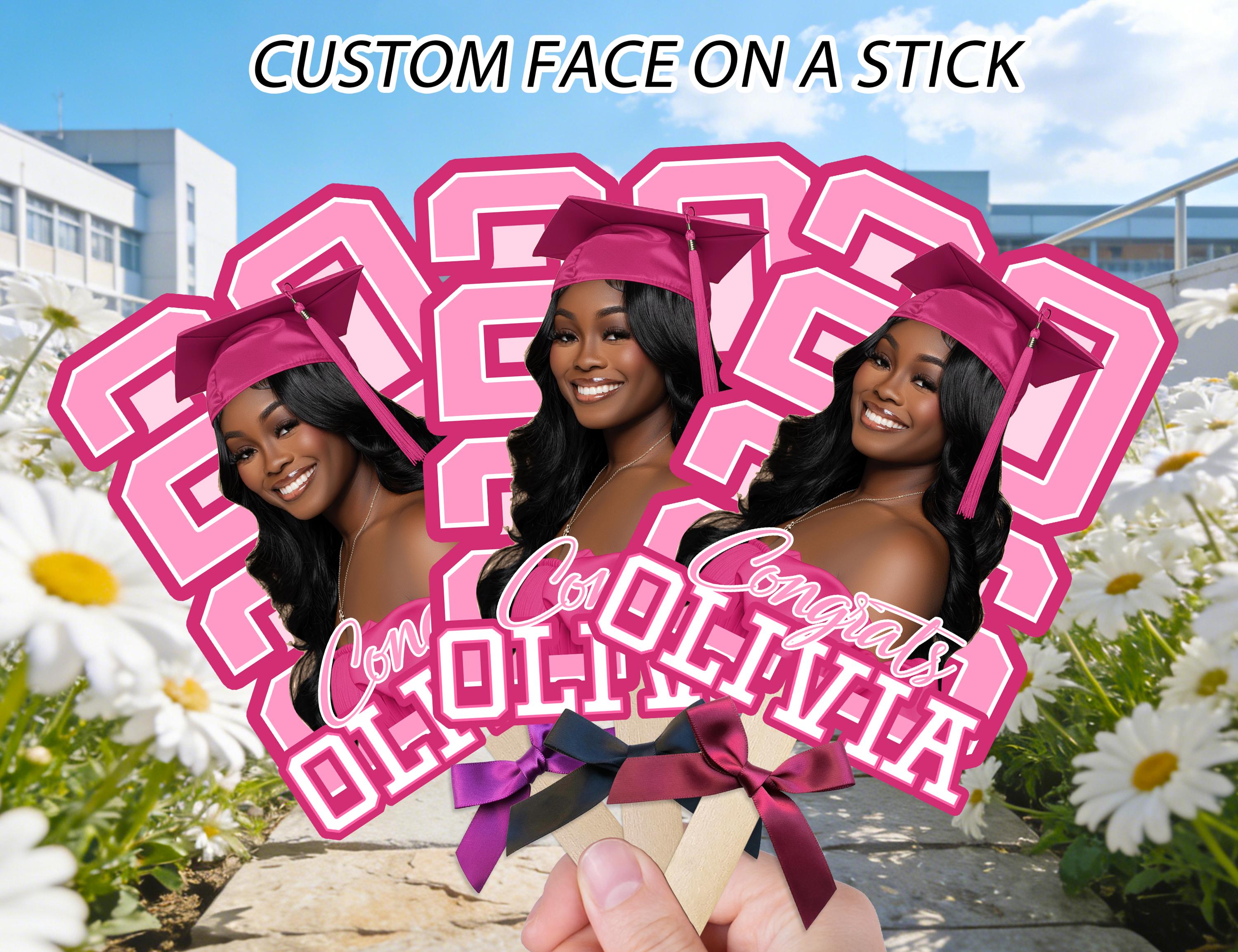Custom Graduation Big Head Fan, Class of 2026 Graduation Paddle