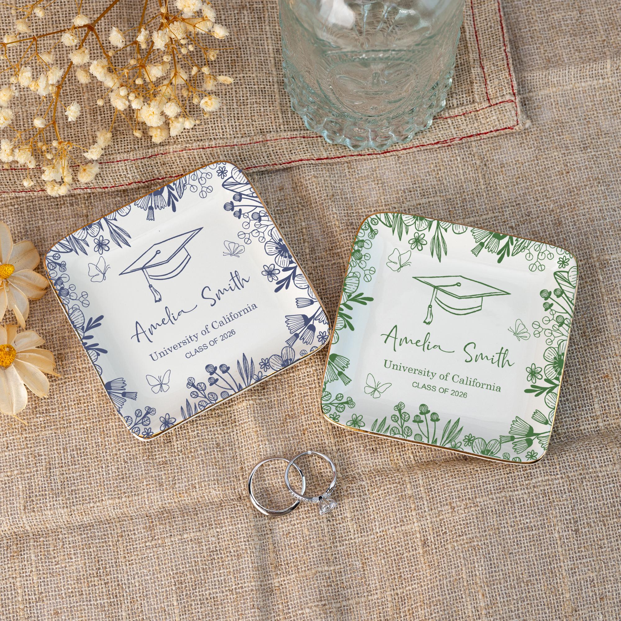 Personalized Graduation Ceramic Ring Dish